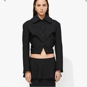 Proenza Schouler runway single created crop jacket black